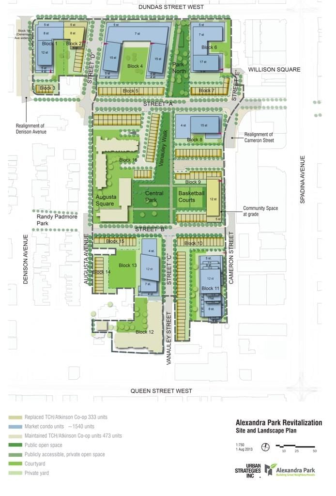 Karte Alexandra park atjaunošanu Toronto