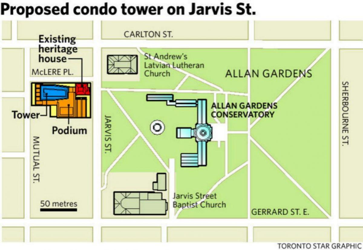 Karte Allan Gardens Toronto