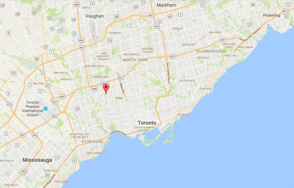 Kartes Amesbury rajona Toronto