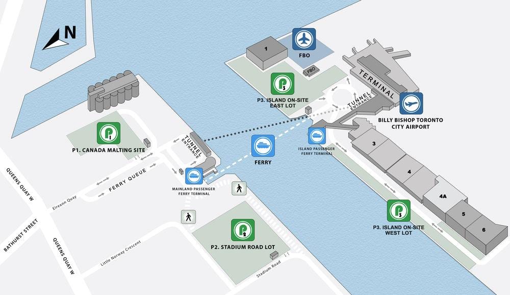 Karte Billy Bishop autostāvvieta