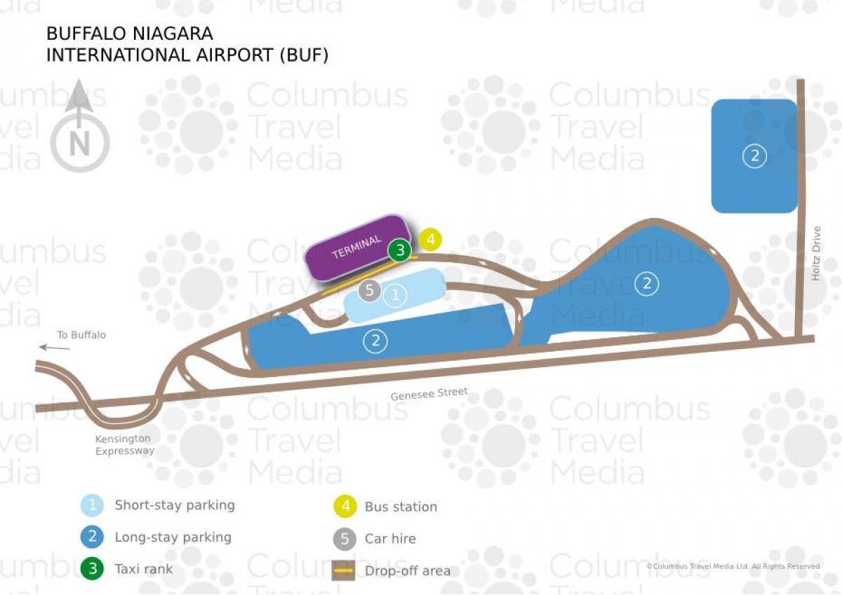 Karte Bufalo Niagāras starptautiskā lidosta