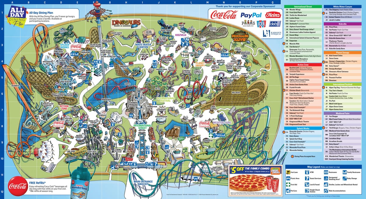 Karte Canada ' s wonderland