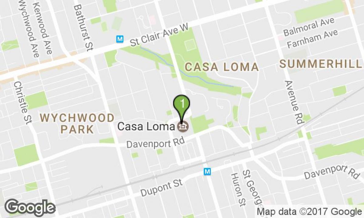 Karte Casa Loma Toronto