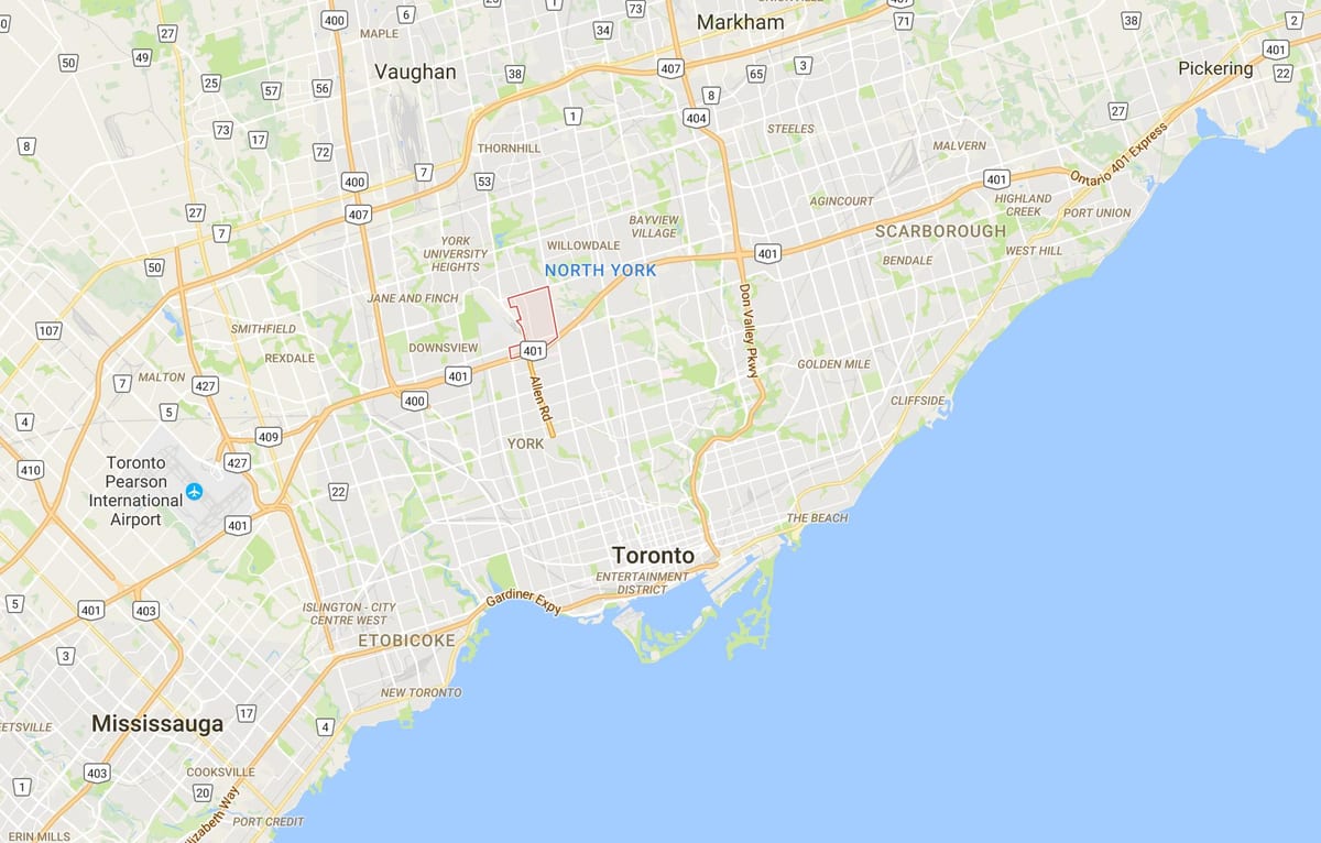 Karte Clanton Parka rajonā Toronto