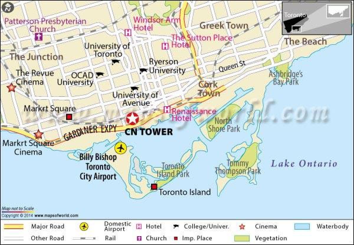 Karte CN tower Toronto