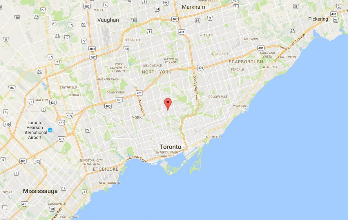 Karte Davisville Ciema rajonā Toronto