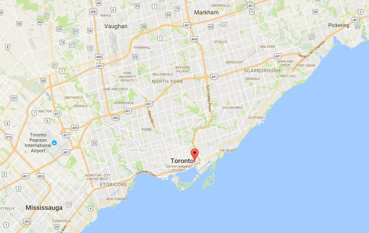 Karte Distillery Rajona rajona Toronto