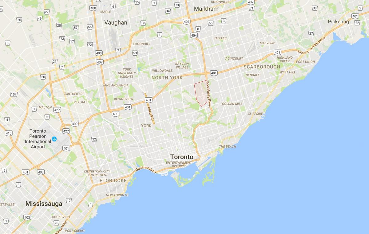Karte, Don Mills rajona Toronto