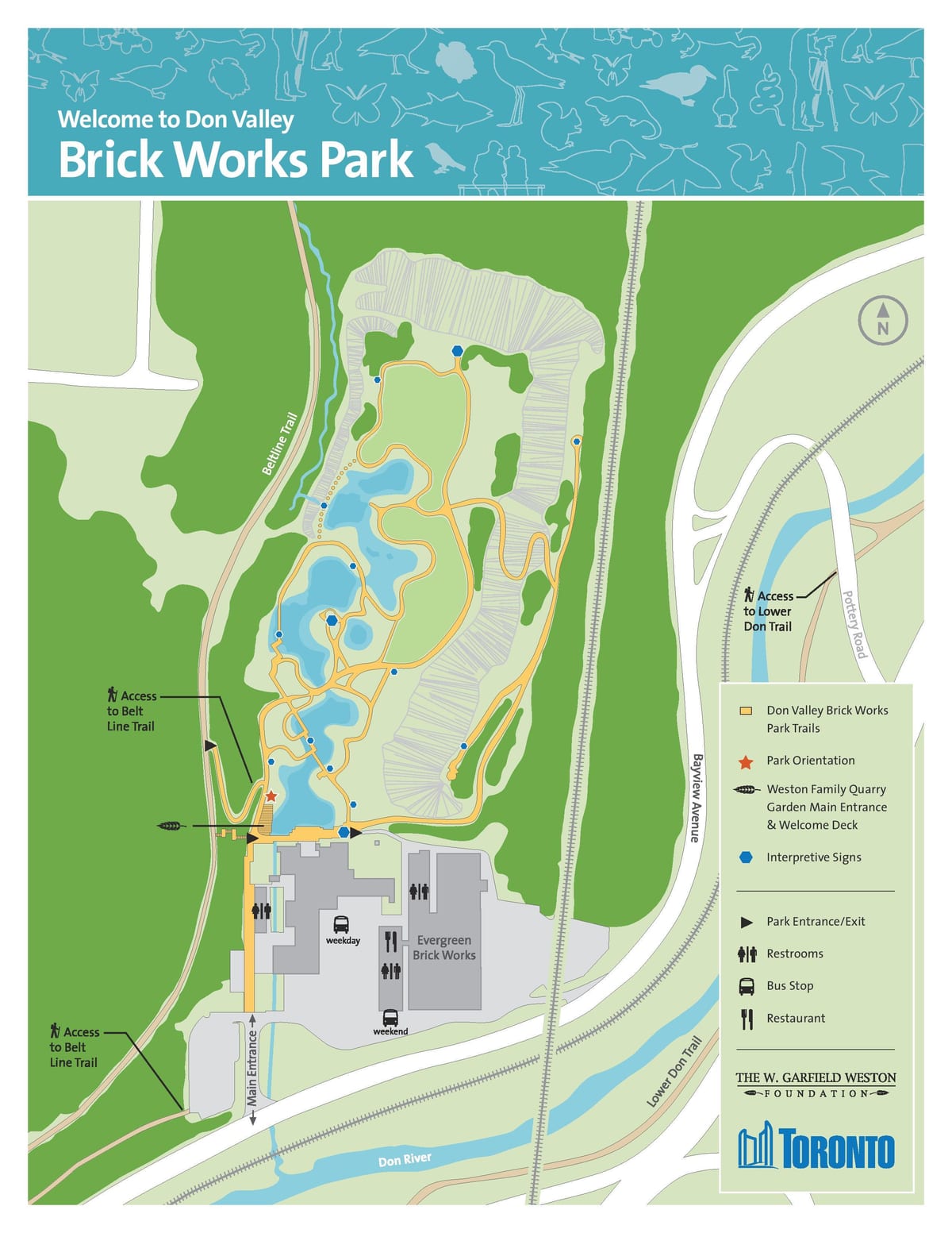 Karte, Don Valley Ķieģeļu Darbi parks