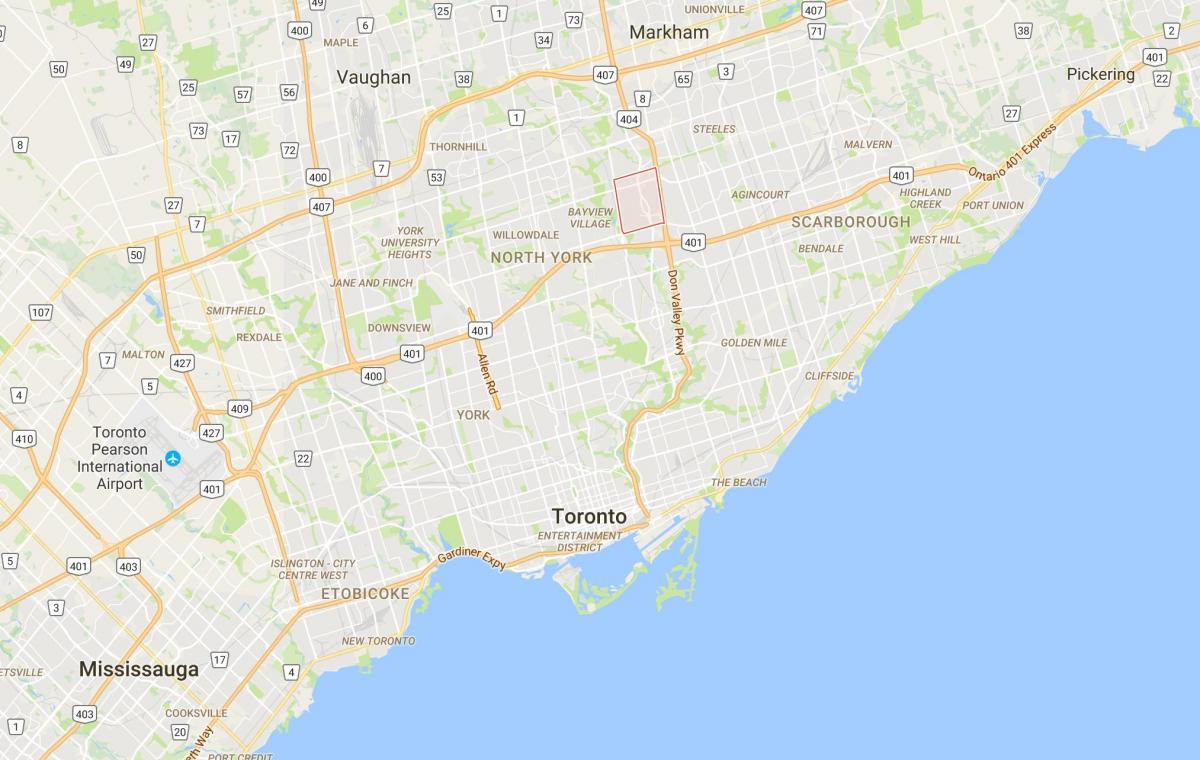 Karte, Don Valley Village rajona Toronto