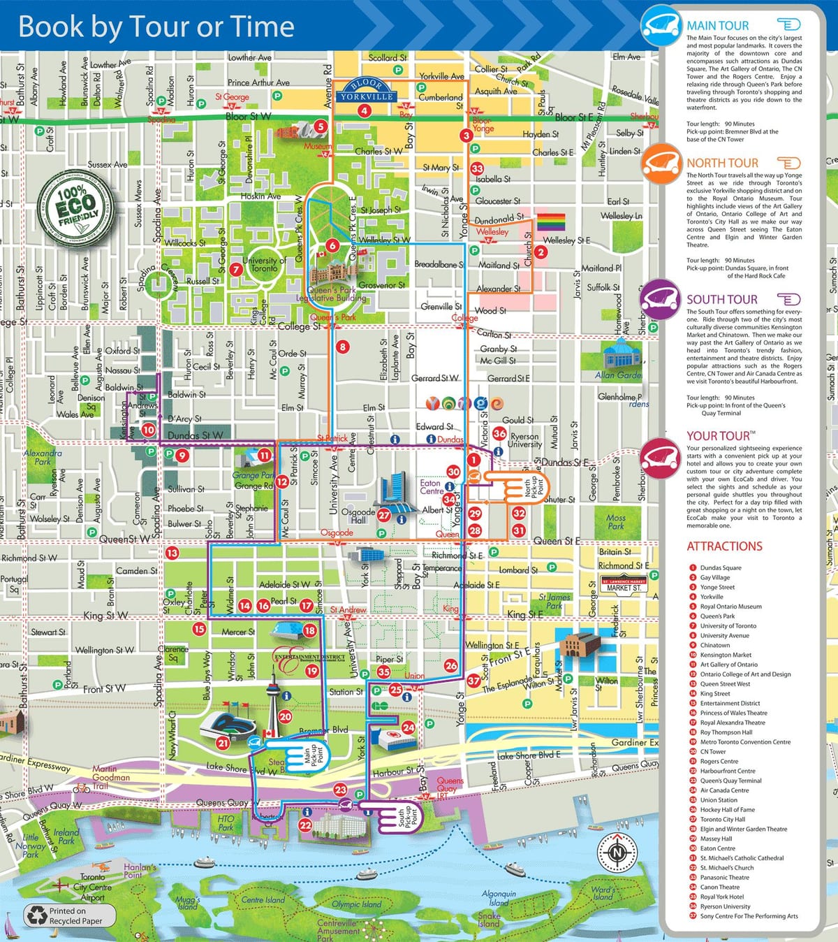 Karte Eco kabīnes ekskursijas Toronto