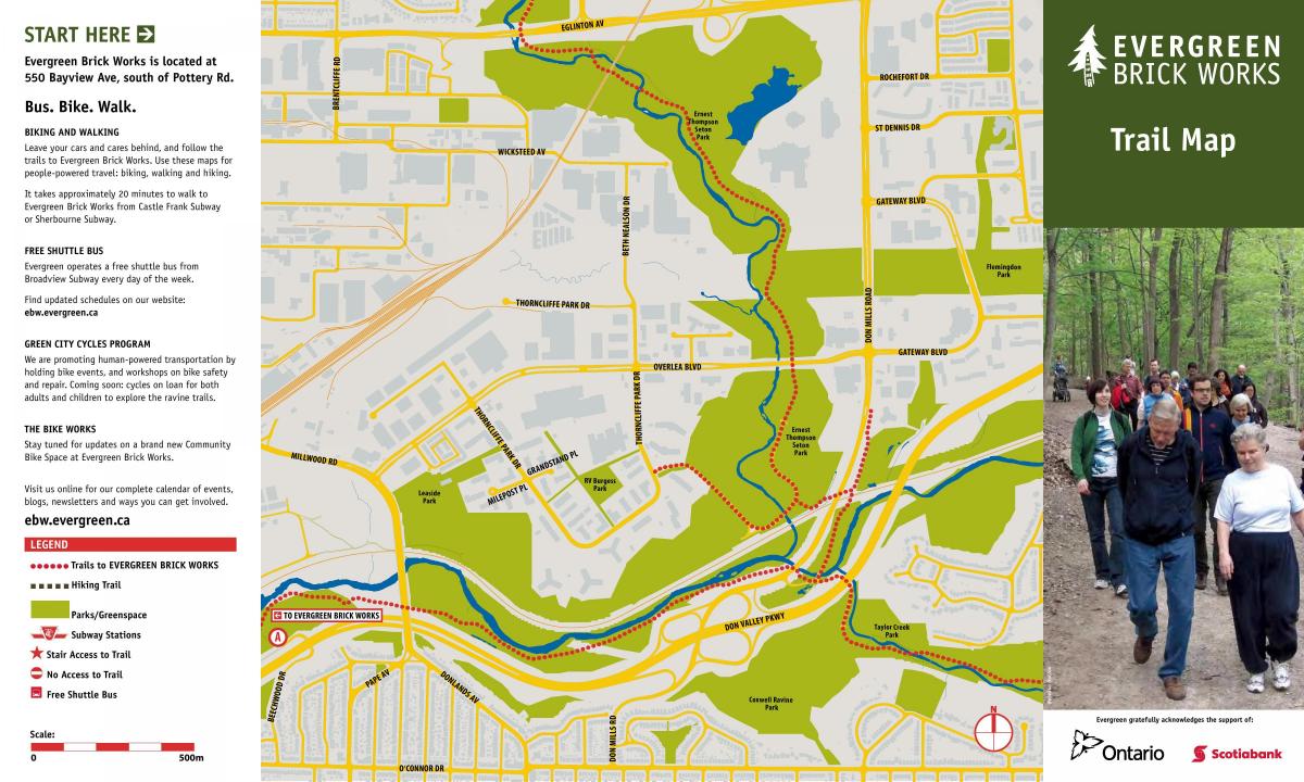 Karte Evergreen Brickworks Toronto