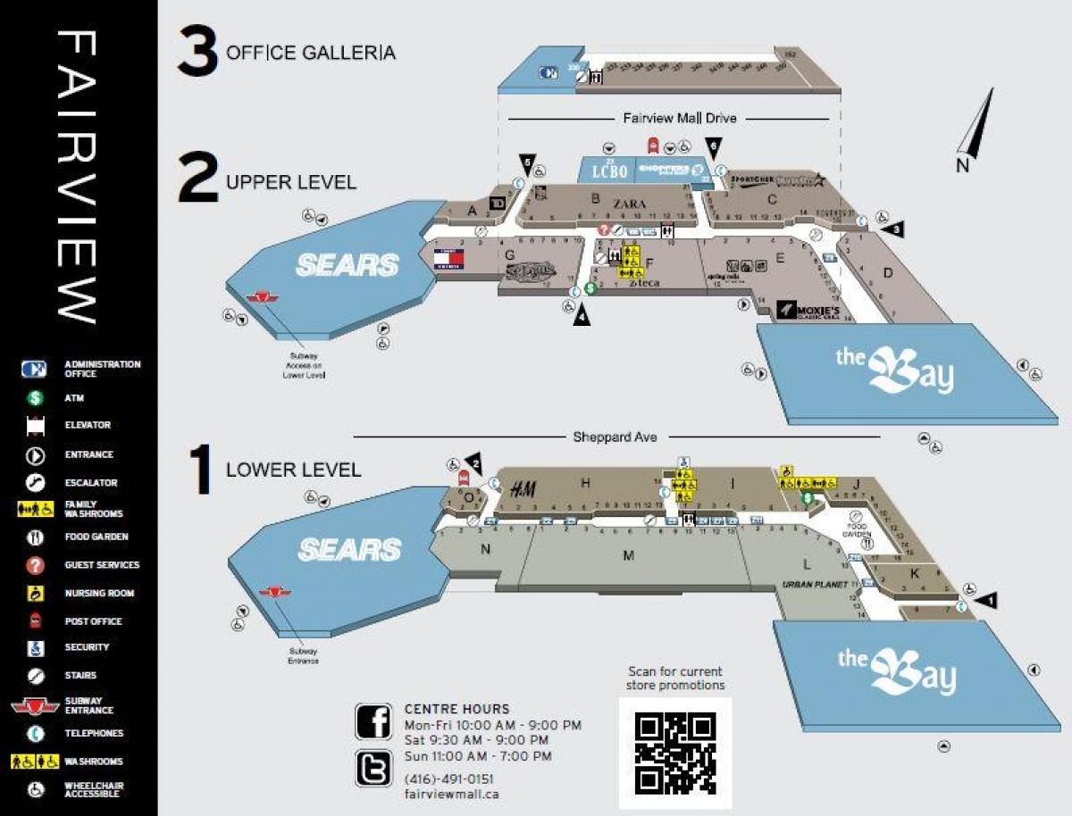 Karte Fairview Mall
