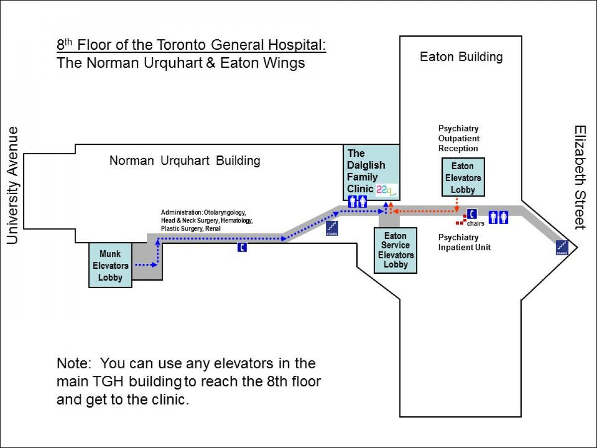 Karte General Hospital 8 stāva Toronto