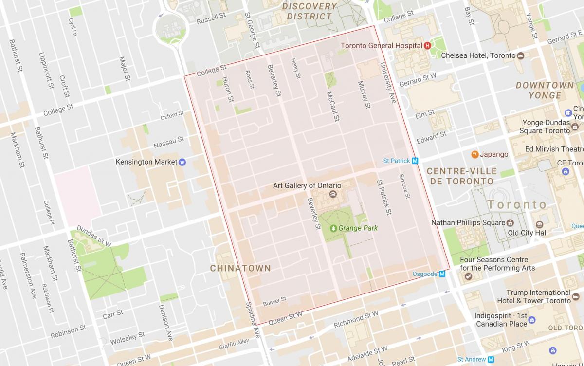 Karte Grange Park kaimiņattiecību Toronto