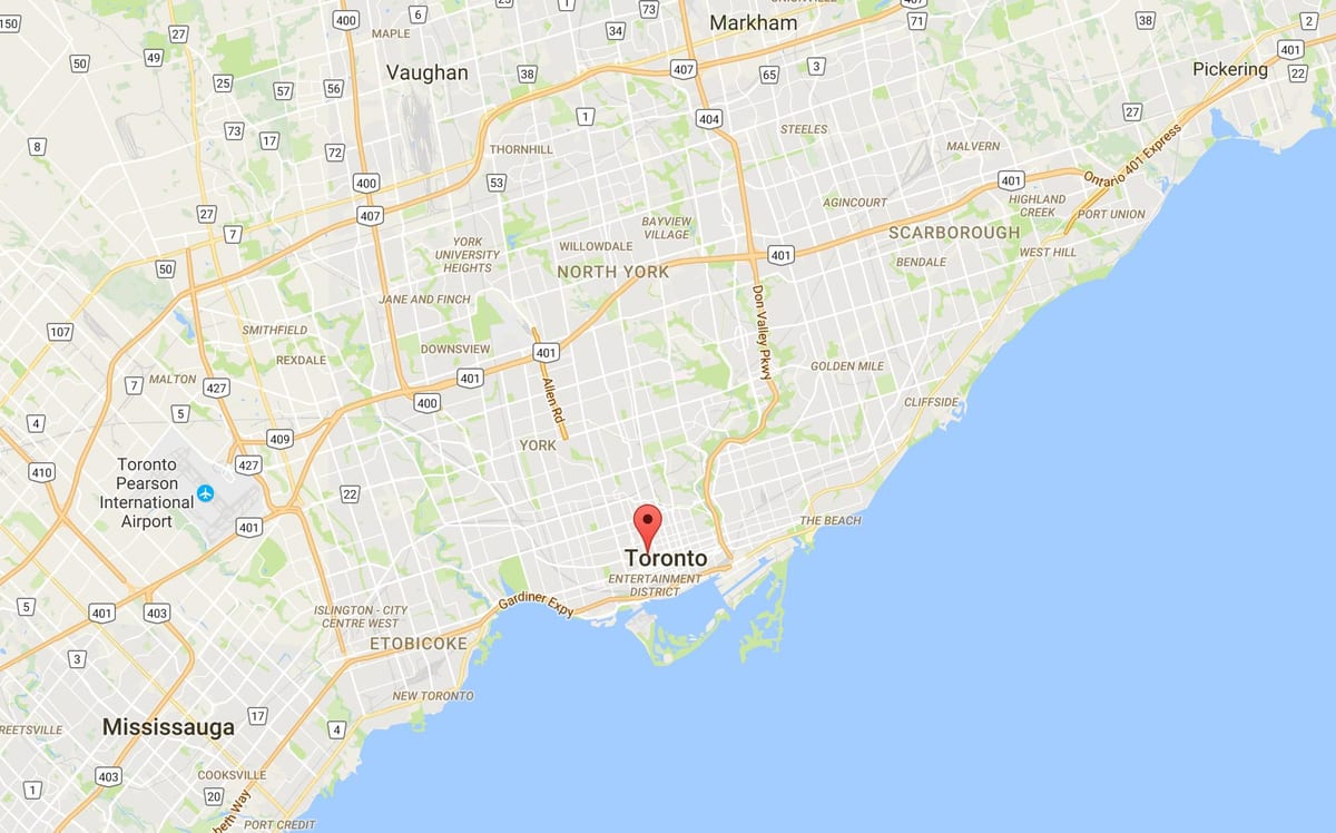 Karte Grange Park rajonā Toronto