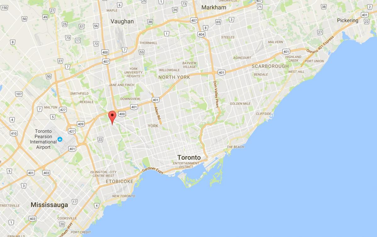 Karte Hambera Augstumu – Westmount rajona Toronto