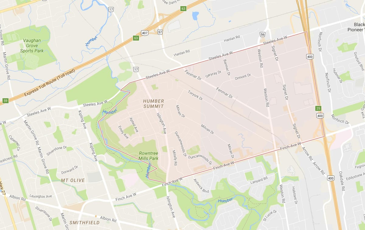 Karte Hambera Samitā Toronto apkaimē