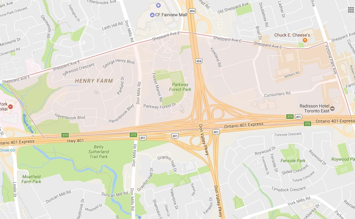 Karte Henrijs Saimniecības kaimiņattiecību Toronto