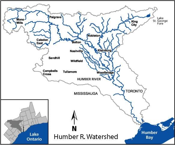 Karte Humber upes