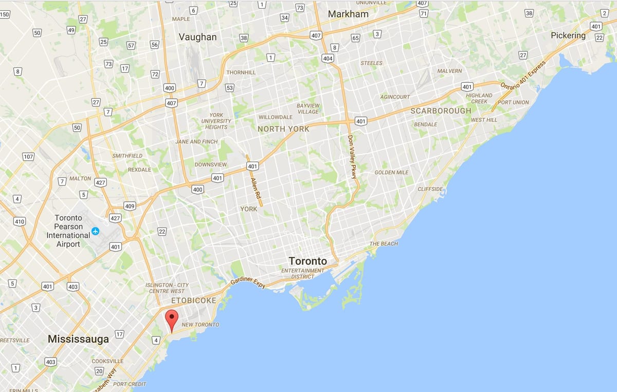 Karte Ilgi Filiāle rajona Toronto