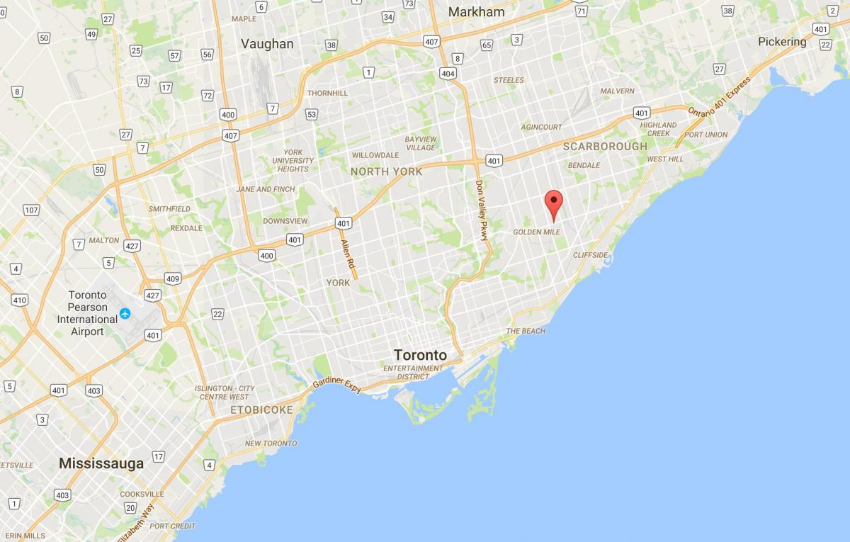 Karte Ionview rajona Toronto