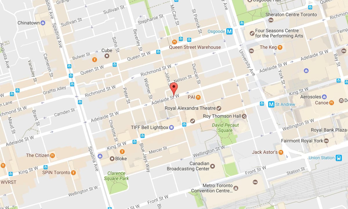 Karte Jāņa iela Toronto