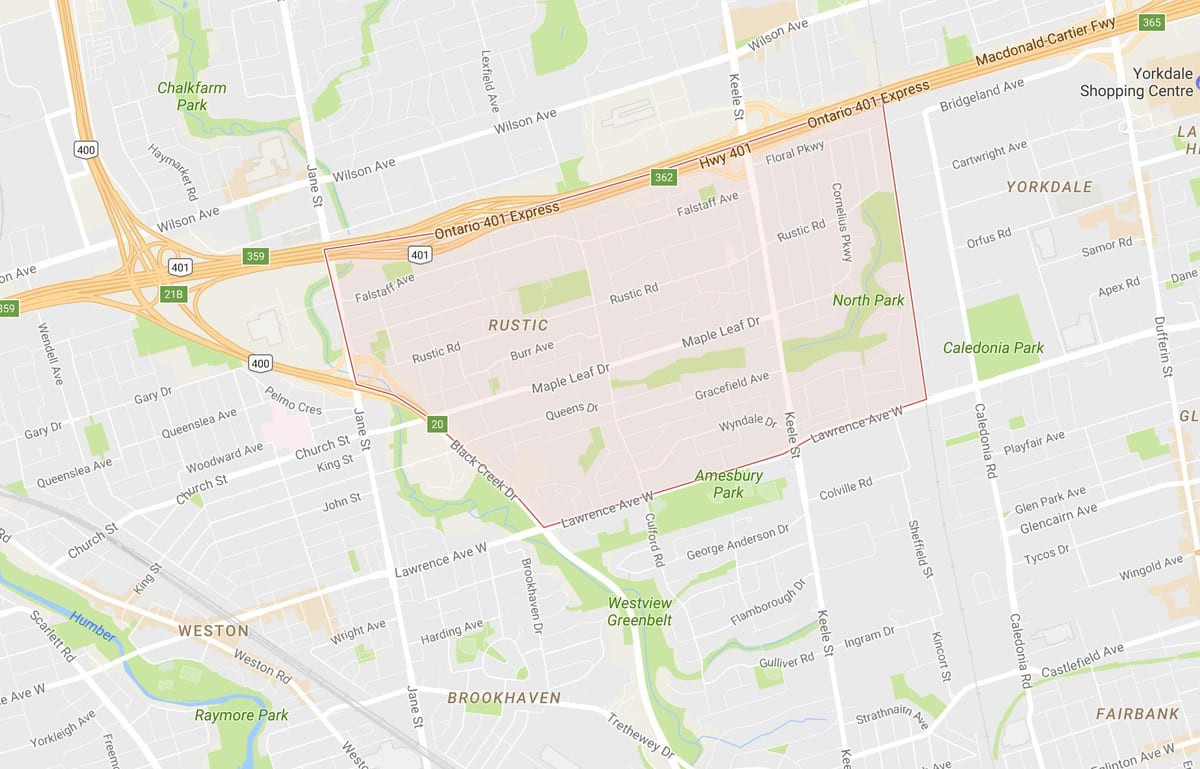 Karte Kļavu Leafneighbourhood Toronto
