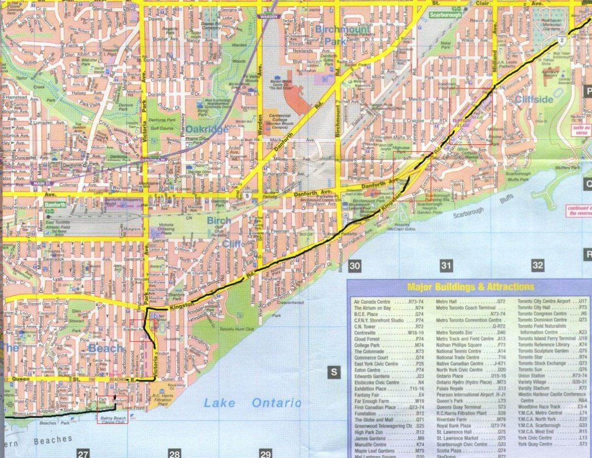 Karte Kingston ceļu Ontarion