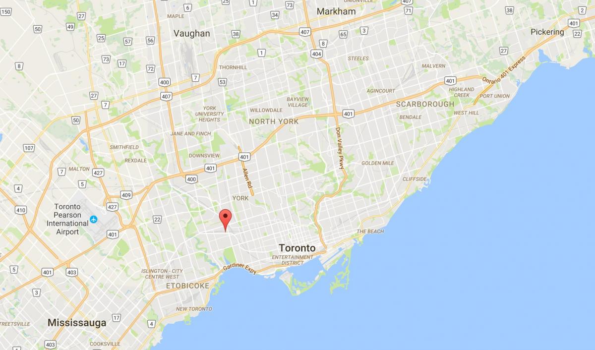 Karte Krustojuma rajonā Toronto