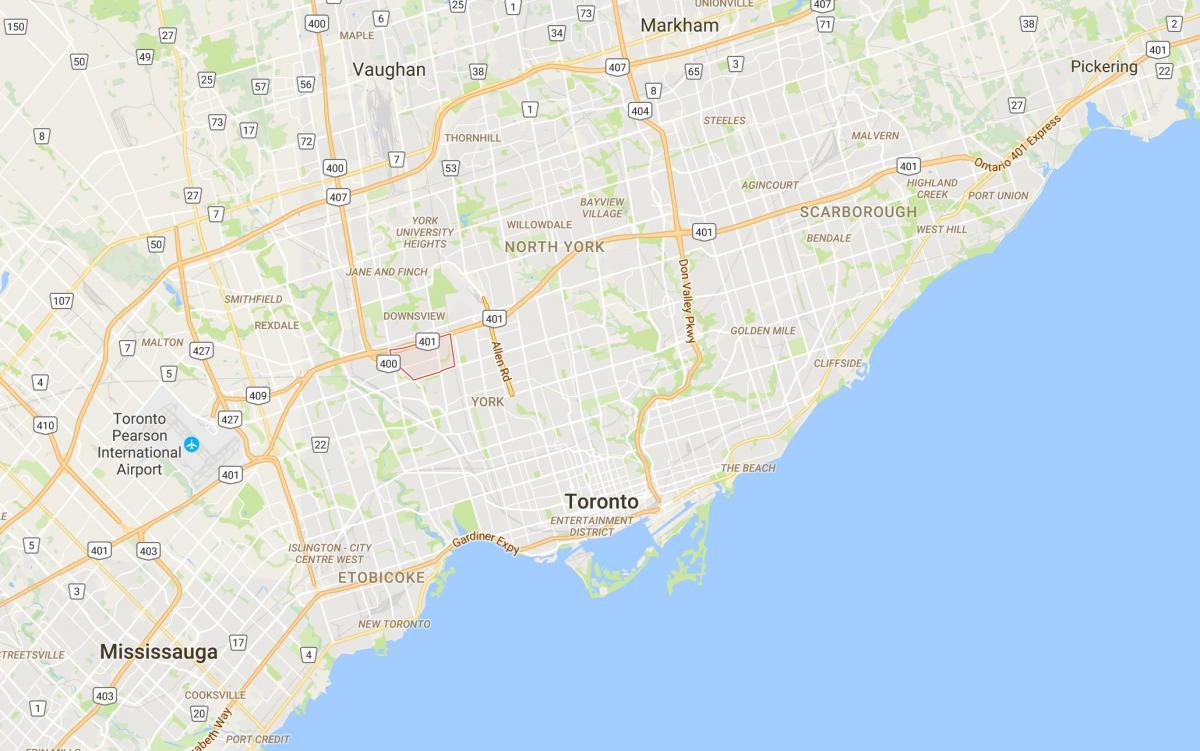 Karte Maple Leaf rajona Toronto