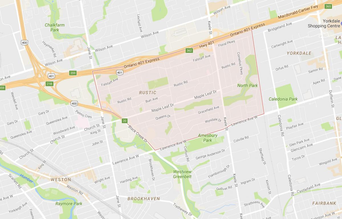 Karte Kļavu Leafneighbourhood Toronto
