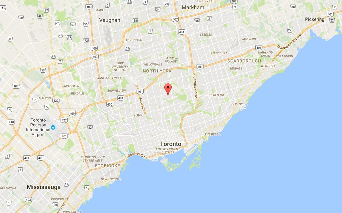 Karte Lawrence Parka rajonā Toronto