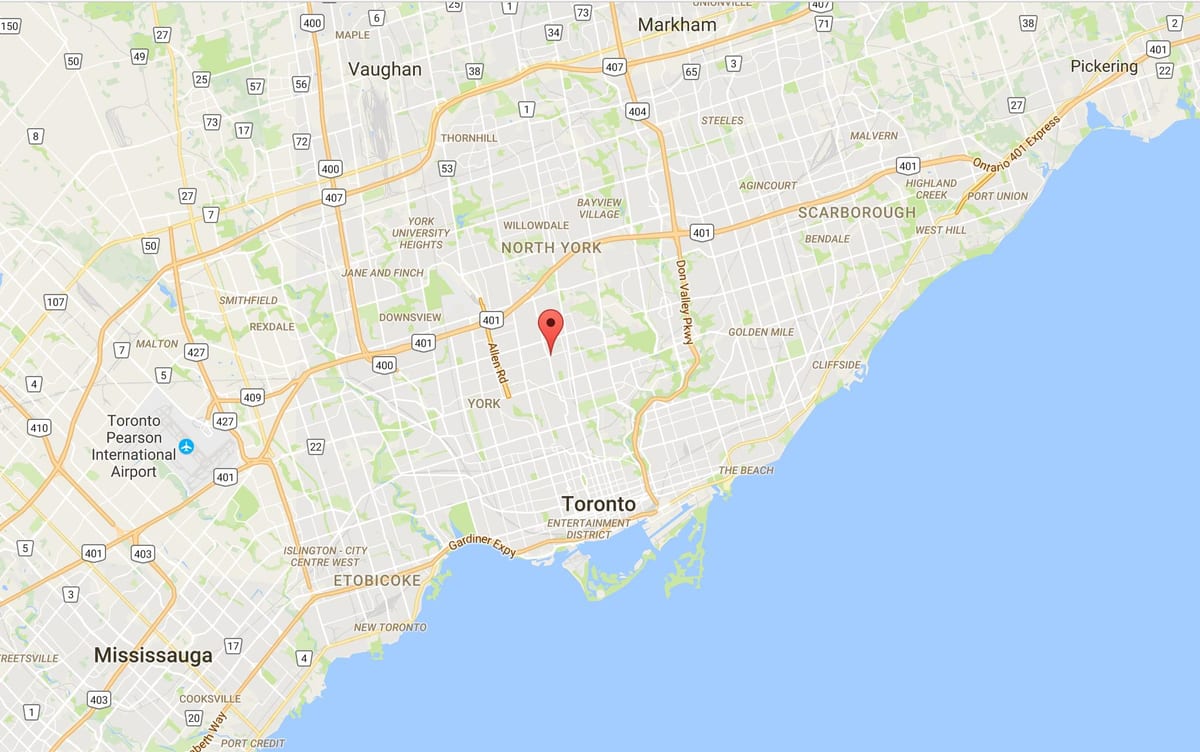 Karte Lytton Parka rajonā Toronto