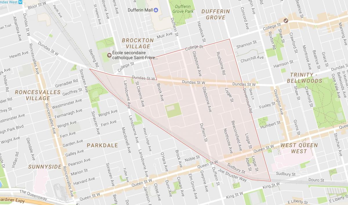 Karte Maz Portugāle kaimiņattiecību Toronto