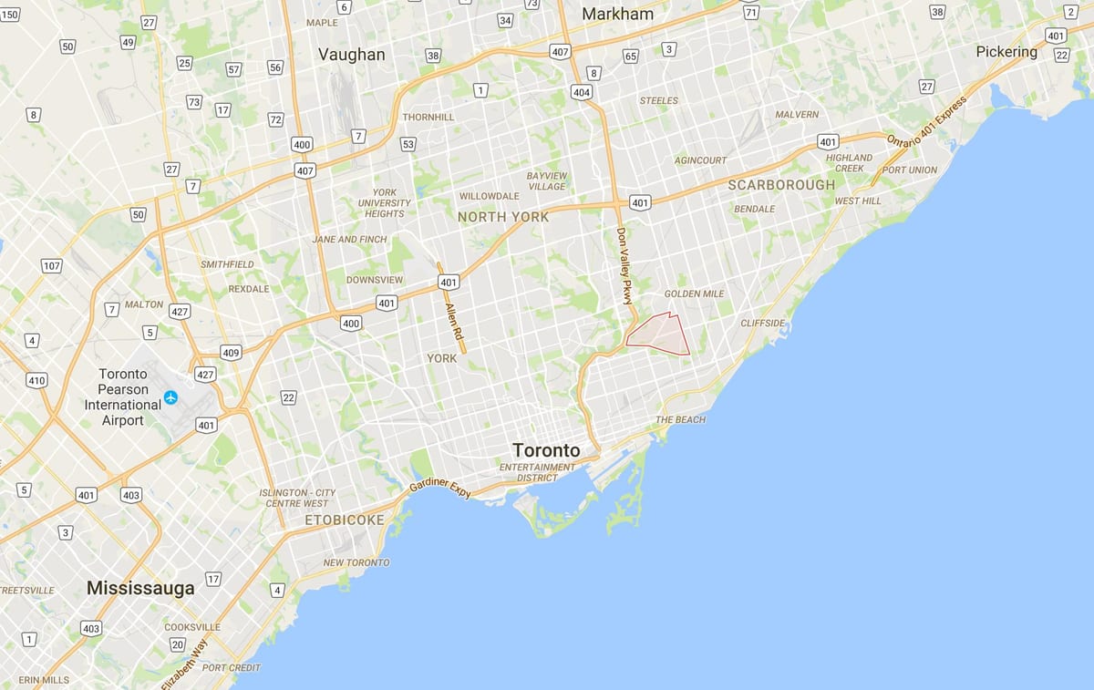 Karte O ' Connor–Parkview rajona Toronto