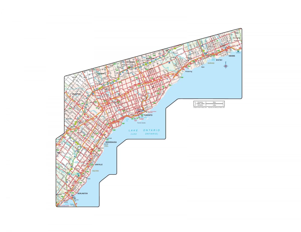 Kartes oficiālo Ceļu Ontario