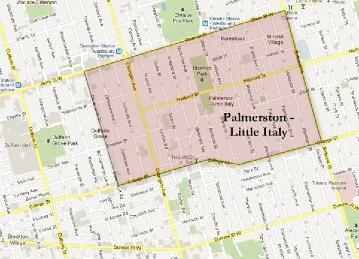 Karte Palmerston maz Itālija Toronto