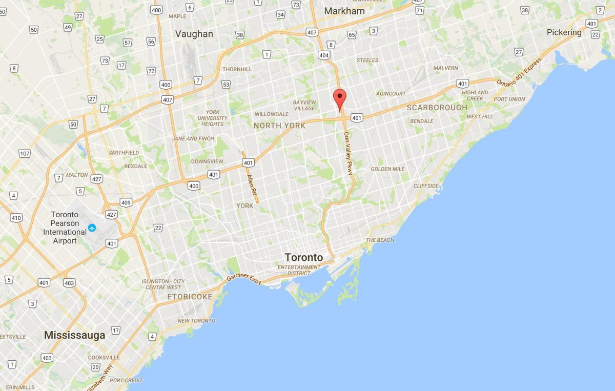 Karte Parkway Meža rajonā Toronto