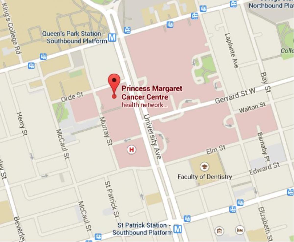 Karte Princess Margaret Vēža Centrs Toronto
