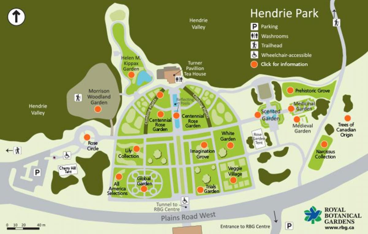 Karte RBG Hendrie Parks