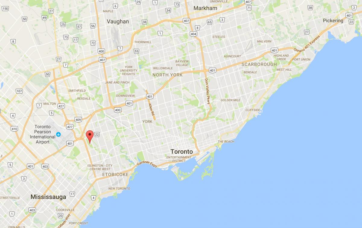 Karte Rietumu Deane Parka rajonā Toronto