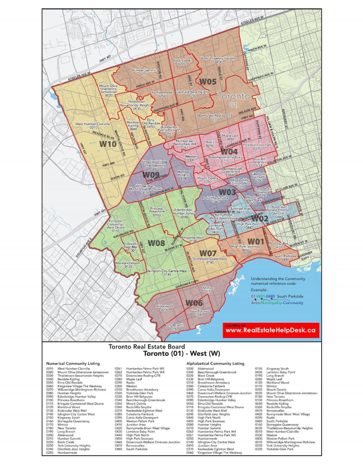 Karte Toronto west