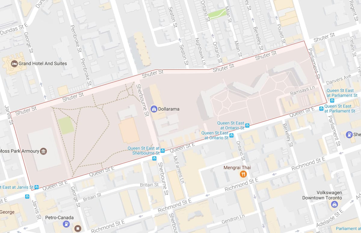 Karte Sūnu Park kaimiņattiecību Toronto