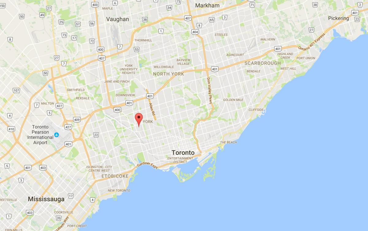 Karte Silverthorn rajona Toronto