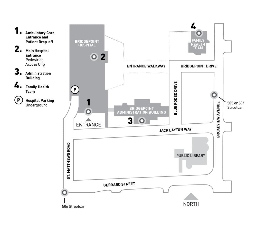 Karte Sinai Slimnīcā Veselības Sistēmas-Bridgepoint Toronto