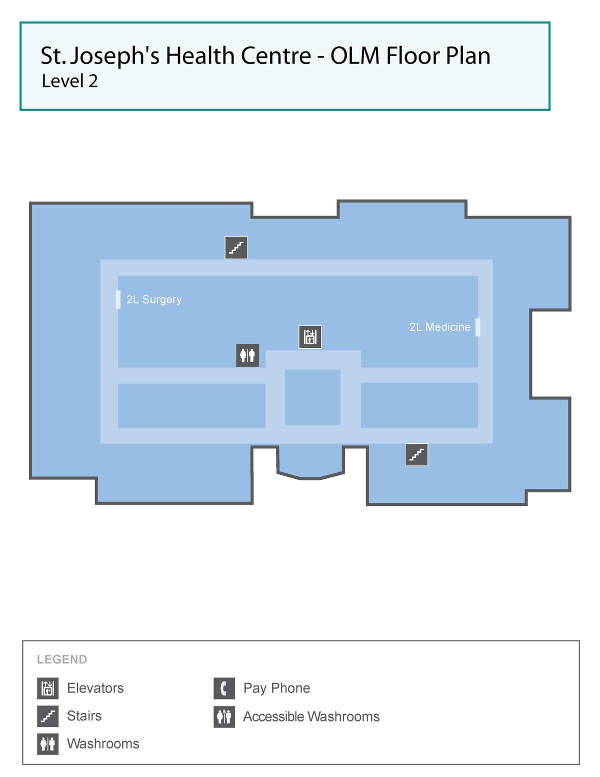 Map Svētā Jāzepa Veselības centrs Toronto OLM 2. līmenis