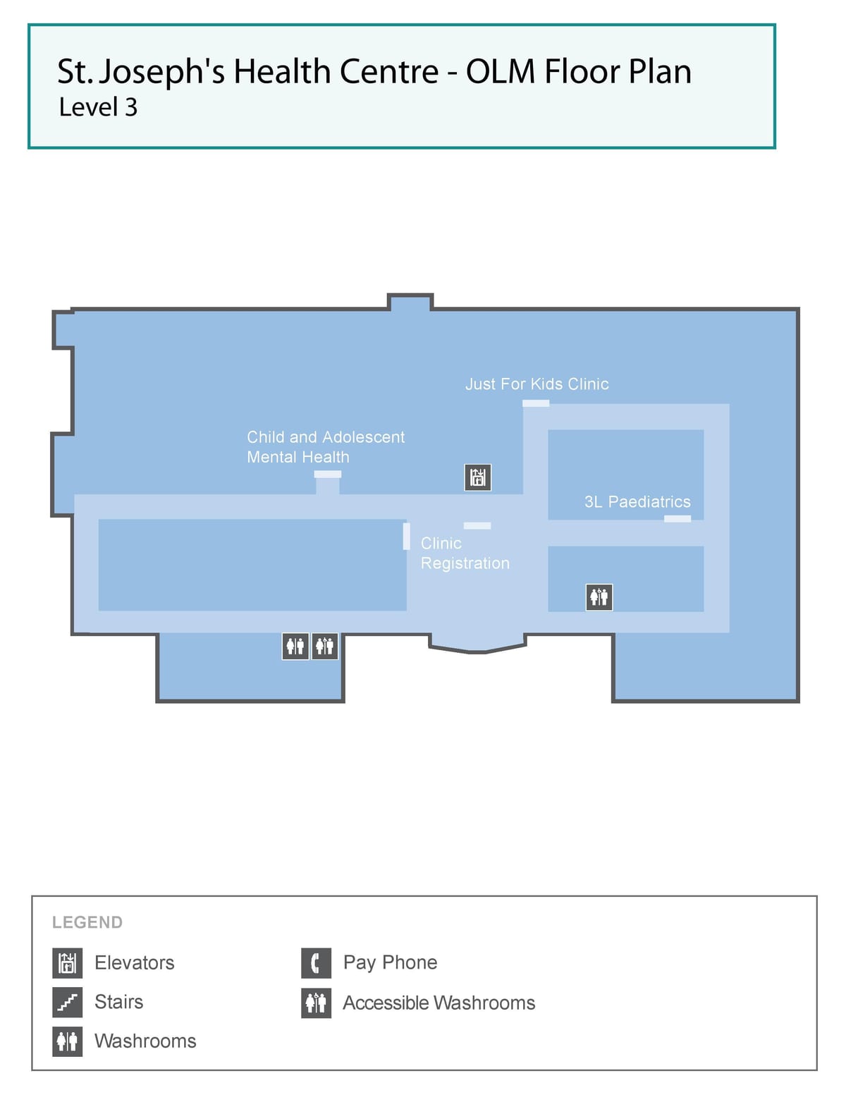 Map Svētā Jāzepa Veselības centrs Toronto OLM 3. līmenis