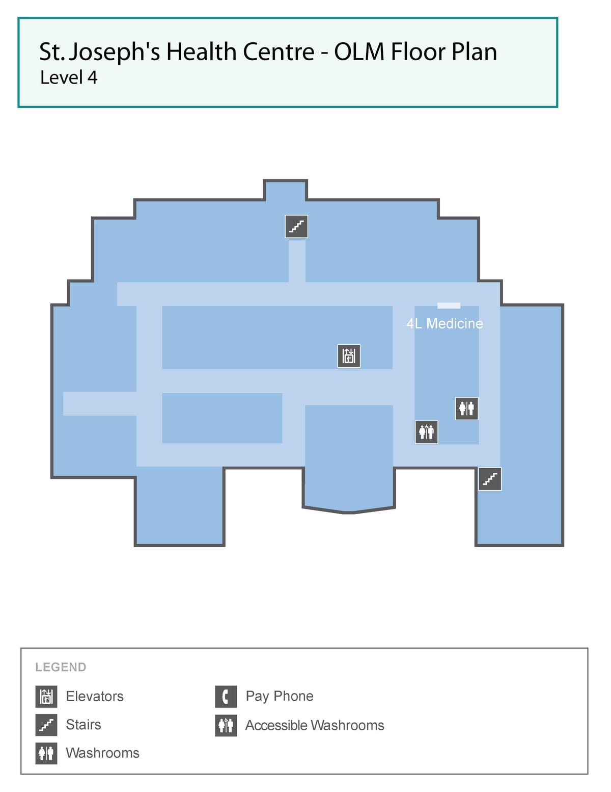 Map Svētā Jāzepa Veselības centrs Toronto OLM 4. līmenis