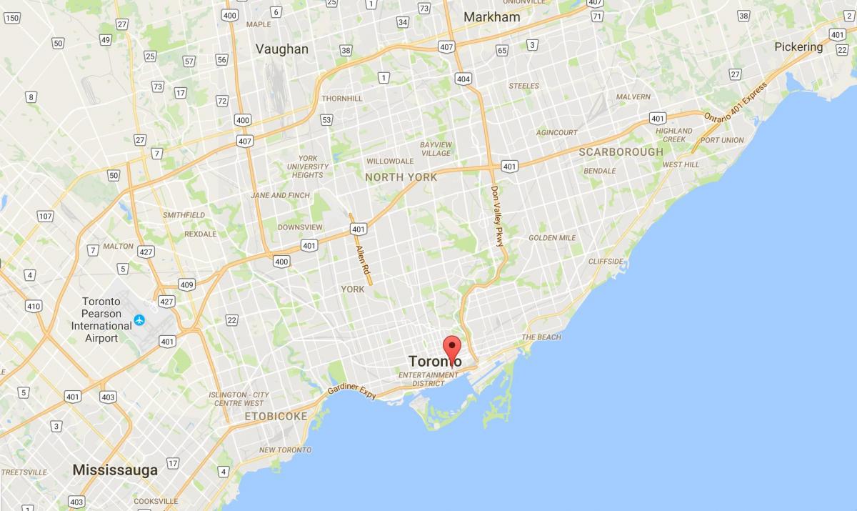 Karte St. Lawrence rajona Toronto